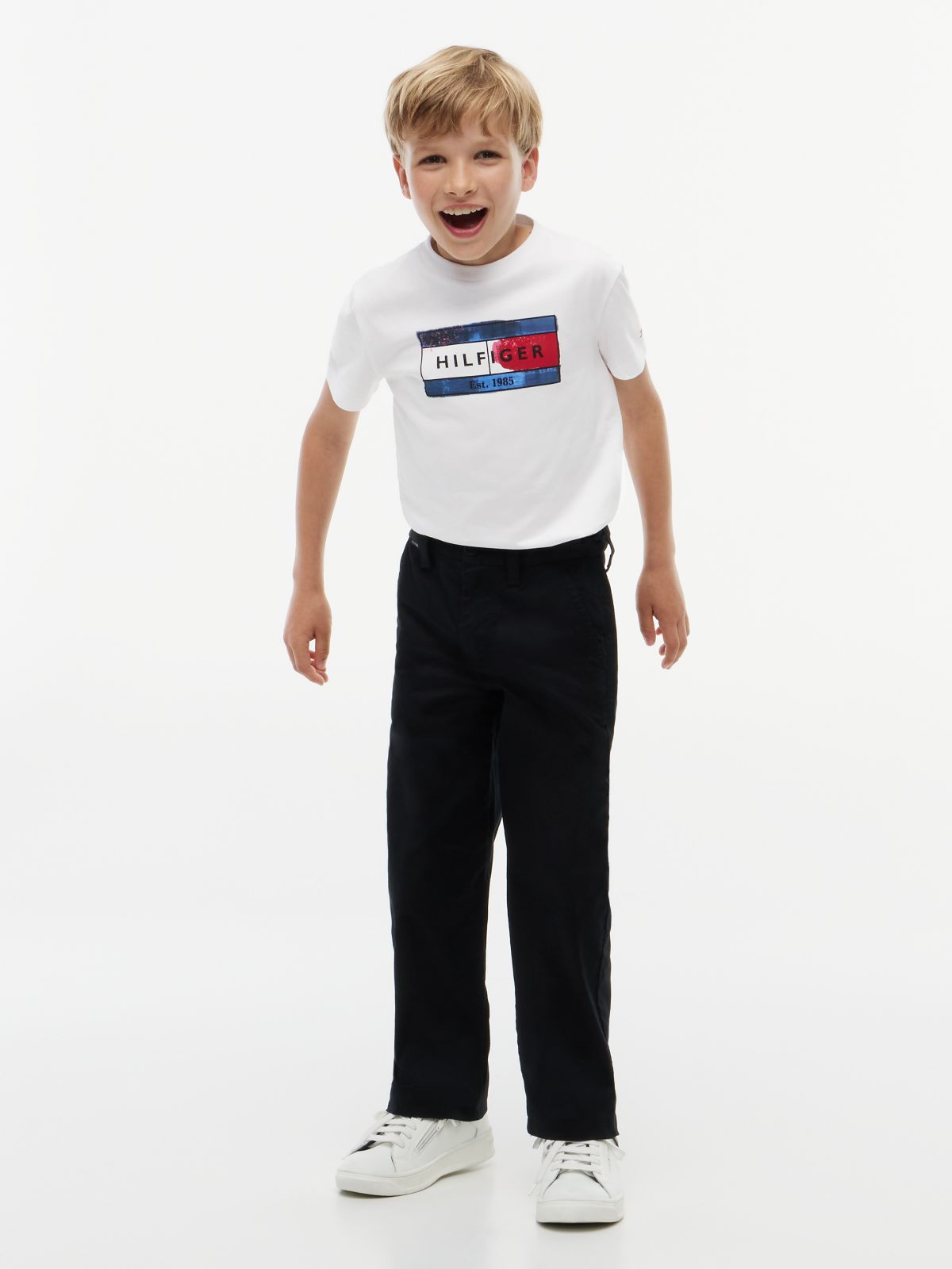 Flag Graphic Jersey T-Shirt — White