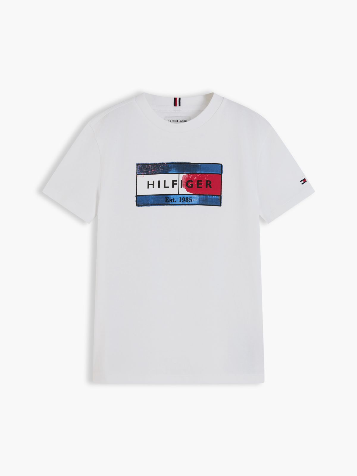 Flag Graphic Jersey T-Shirt — White