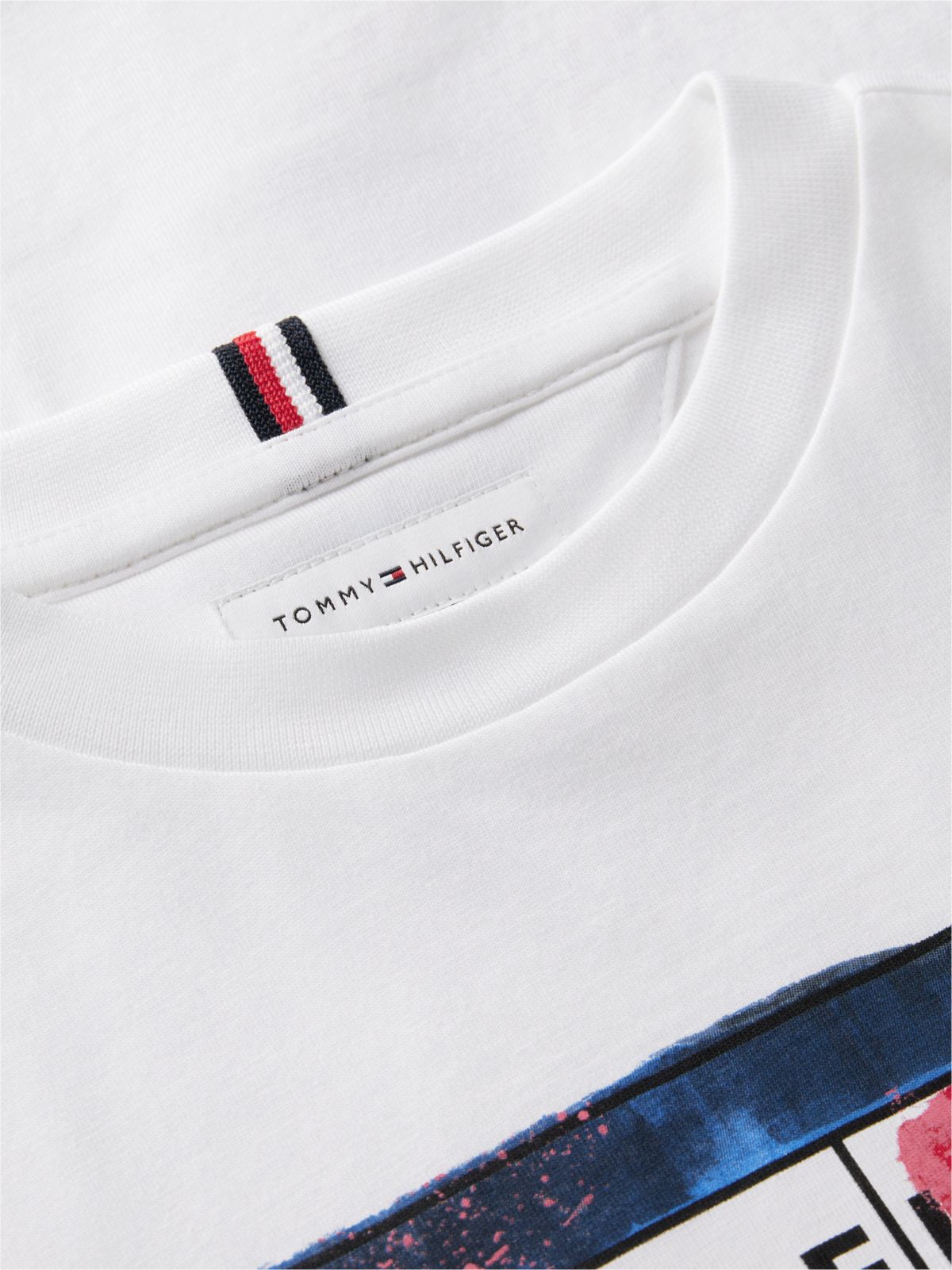 Flag Graphic Jersey T-Shirt — White