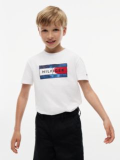 Flag Graphic Jersey T-Shirt — White 1