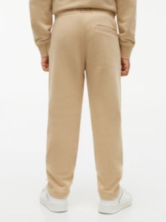 Essential Logo Flag Embroidery Joggers — Beige 4