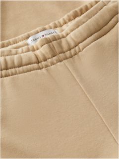 Essential Logo Flag Embroidery Joggers — Beige 6