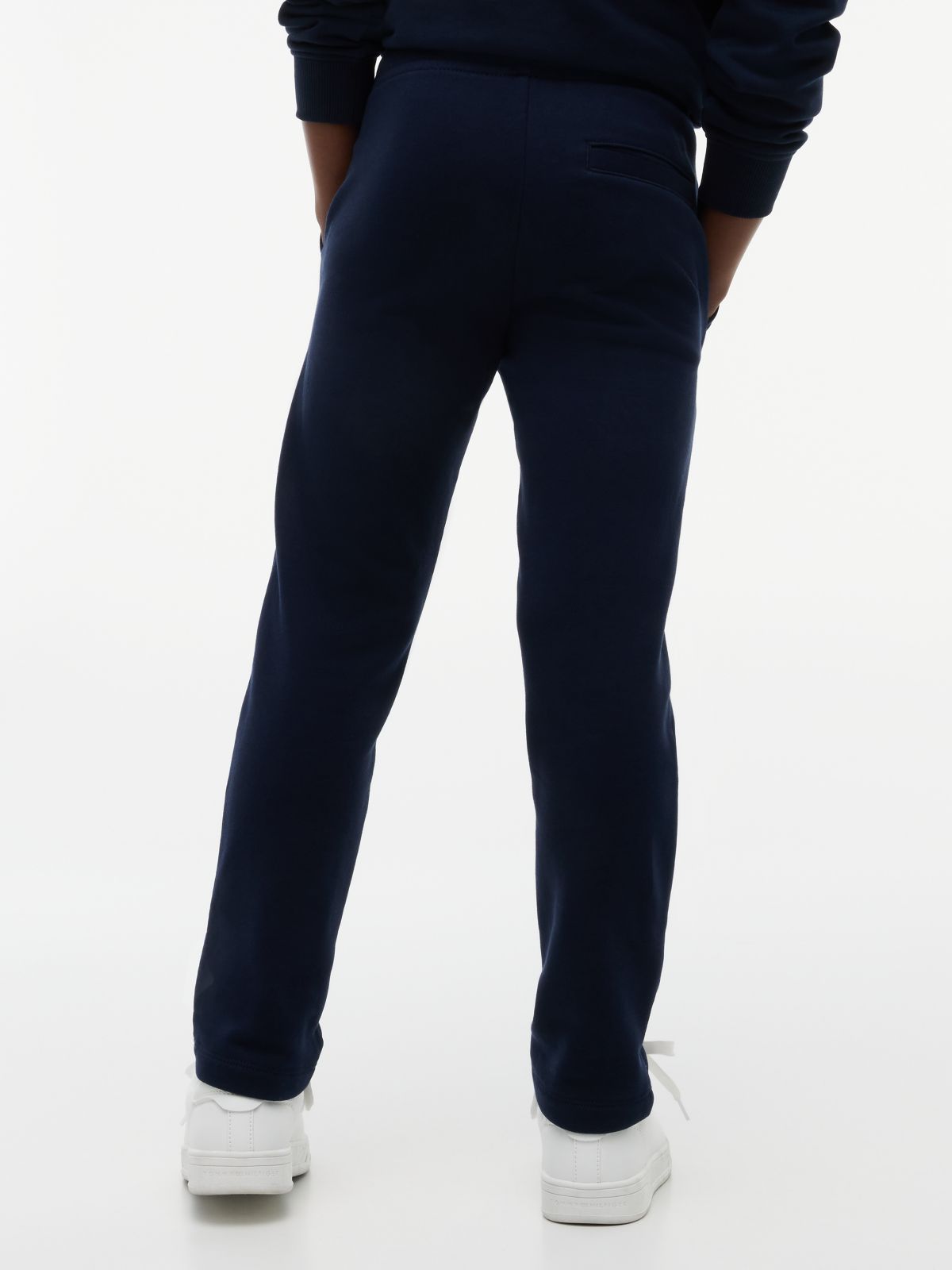 Essential Logo Flag Embroidery Joggers — Blue