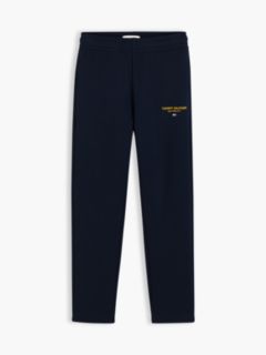 Essential Logo Flag Embroidery Joggers — Blue 5
