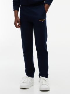 Essential Logo Flag Embroidery Joggers — Blue 1