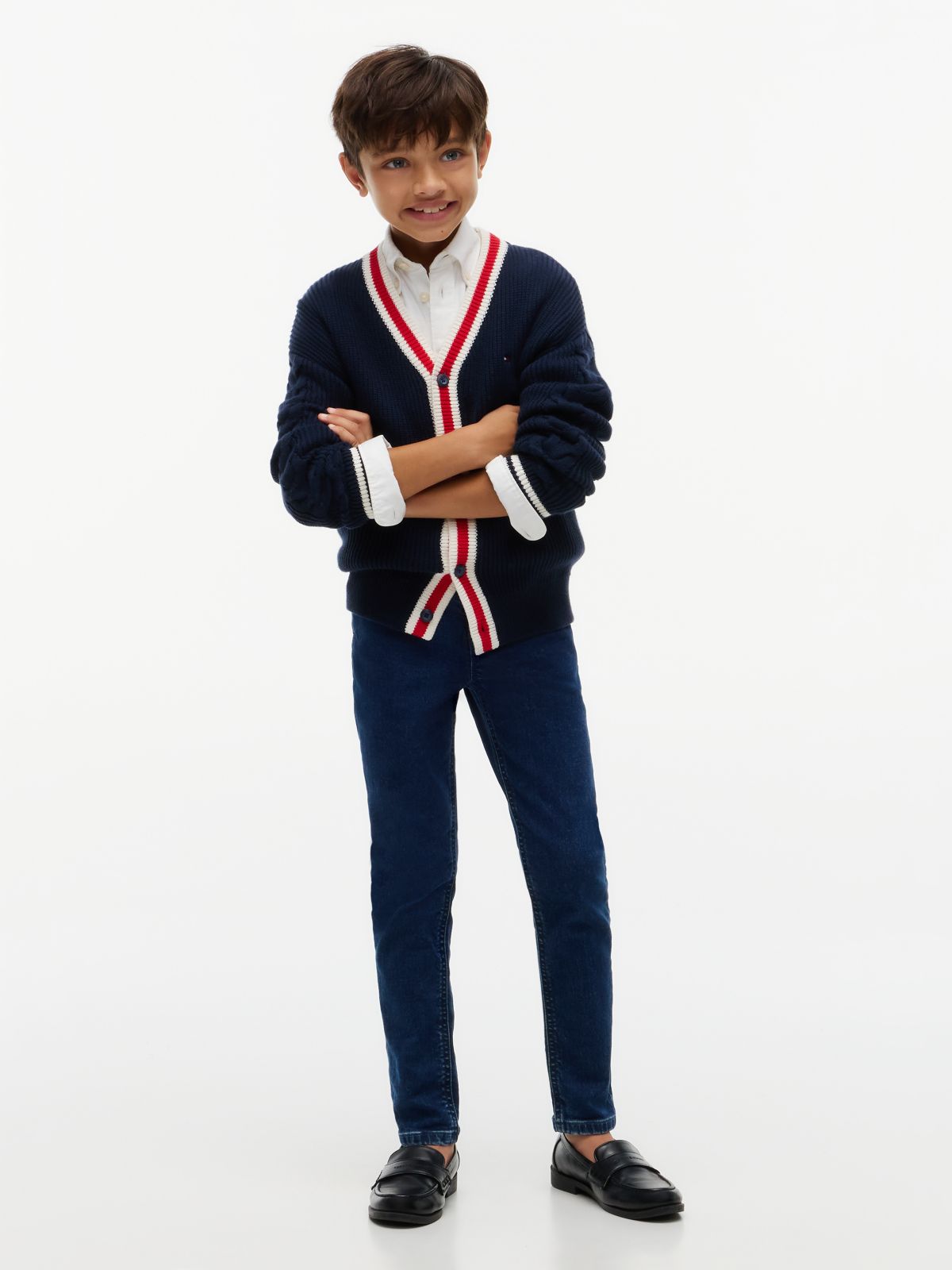 Scanton Slim Global Stripe Jeans — Denim