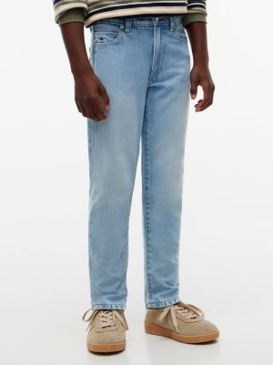 denim straight leg jeans mit fade-effekt für jungen - tommy hilfiger