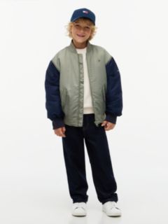 Back Logo Water Resistant Bomber Jacket — Green 2