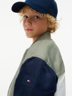 Back Logo Water Resistant Bomber Jacket — Green 3