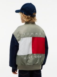 Back Logo Water Resistant Bomber Jacket — Green 5
