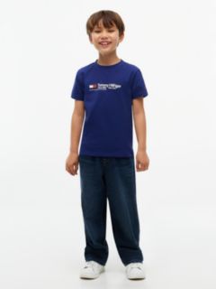 Logo Jersey Crew Neck T-Shirt — Blue 2