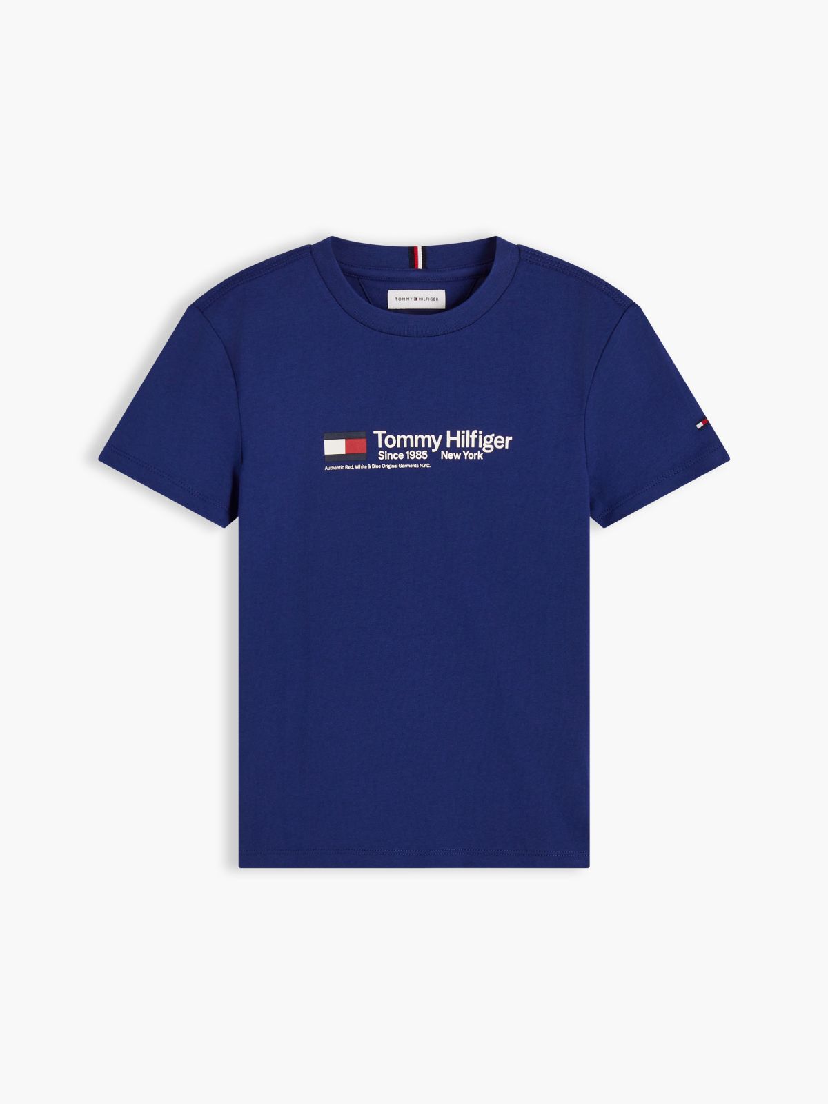 Logo Jersey Crew Neck T-Shirt — Blue