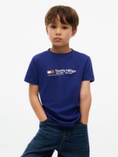 Logo Jersey Crew Neck T-Shirt — Blue 1