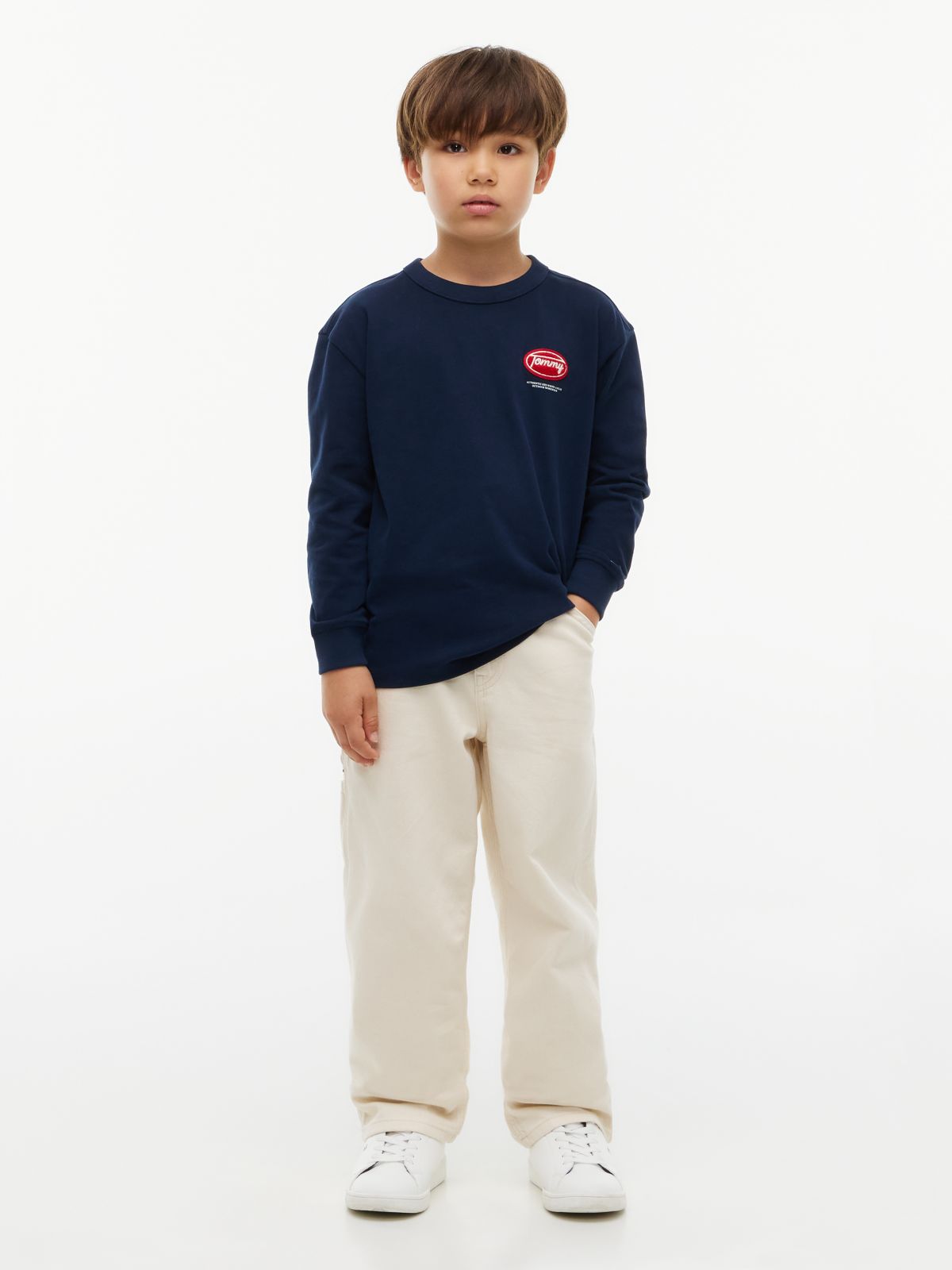 Back Logo Long Sleeve T-Shirt — Blue