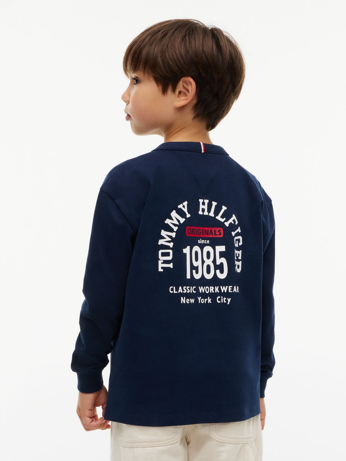 Back Logo Long Sleeve T-Shirt — Blue