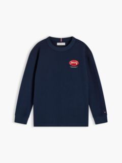 Back Logo Long Sleeve T-Shirt — Blue 5