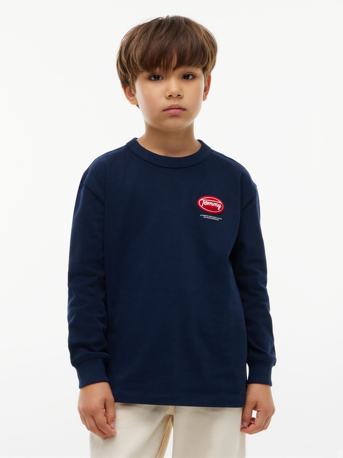 Back Logo Long Sleeve T-Shirt — Blue