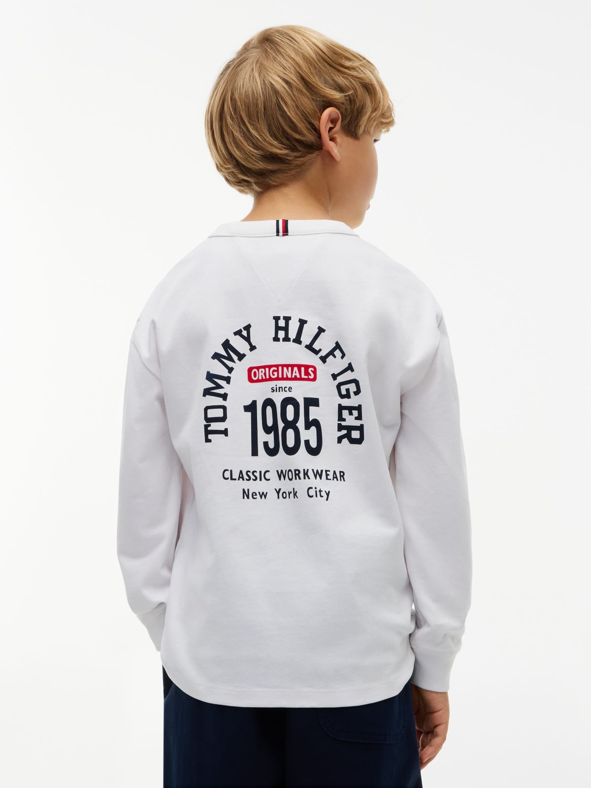 Back Logo Long Sleeve T-Shirt — White