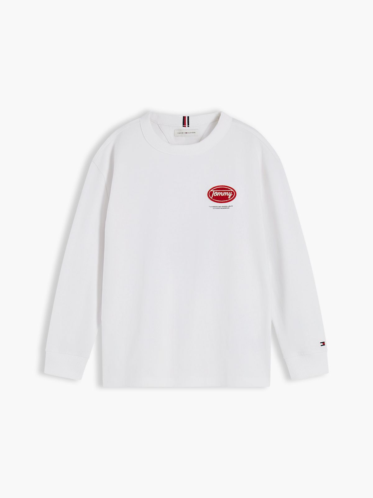 Back Logo Long Sleeve T-Shirt — White