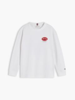 Back Logo Long Sleeve T-Shirt — White 5