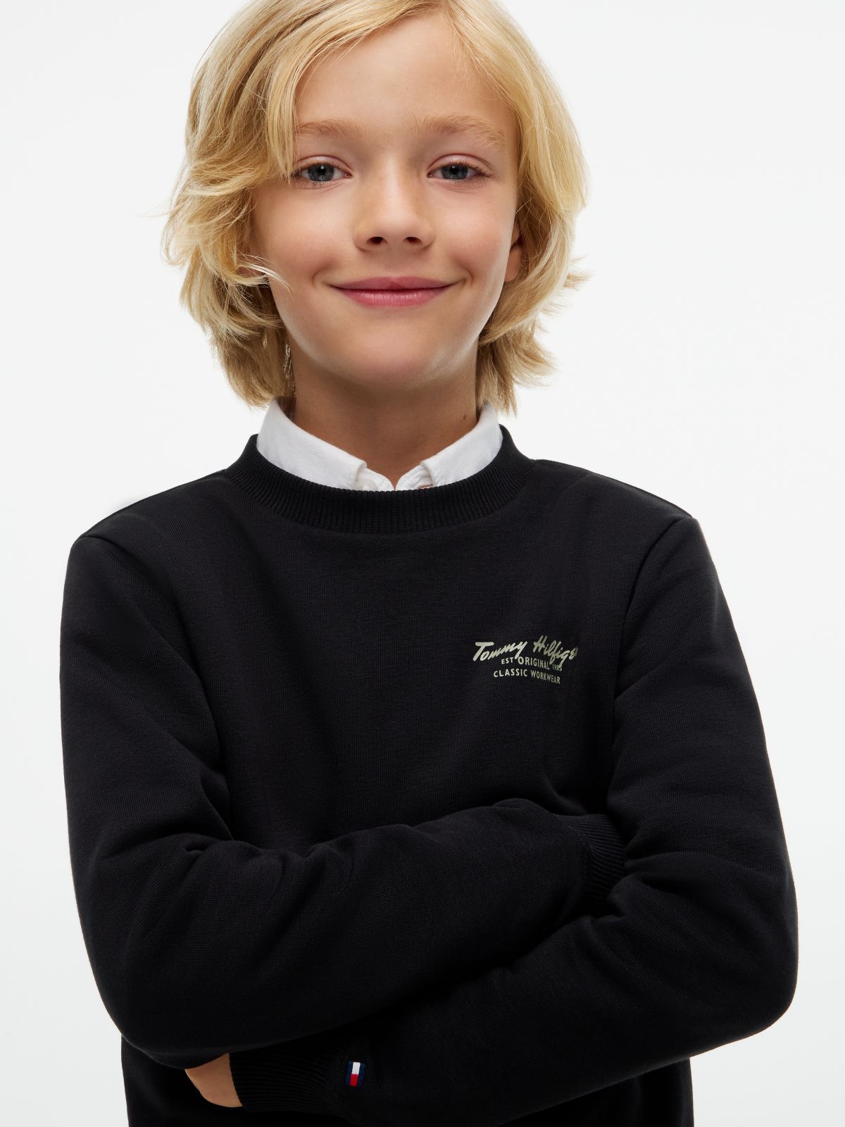 Essential Logo Terry Sweatshirt — Black