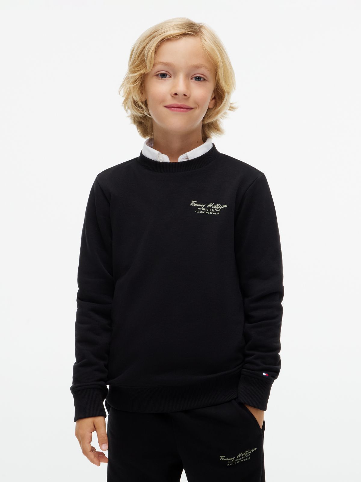 Essential Logo Terry Sweatshirt — Black