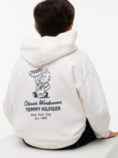 Essential Back Graphic Terry Hoody — White 3