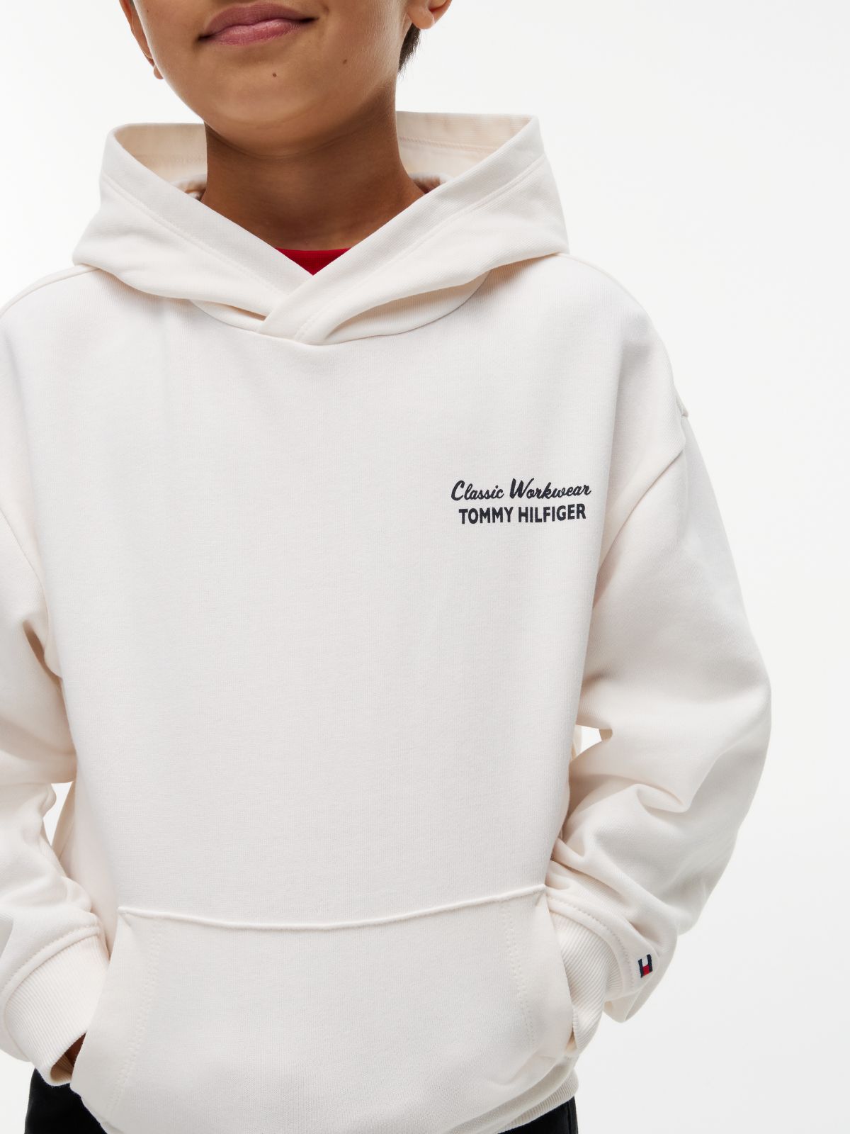 Essential Back Graphic Terry Hoody — White