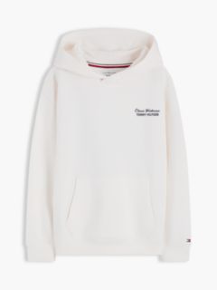 Essential Back Graphic Terry Hoody — White 6