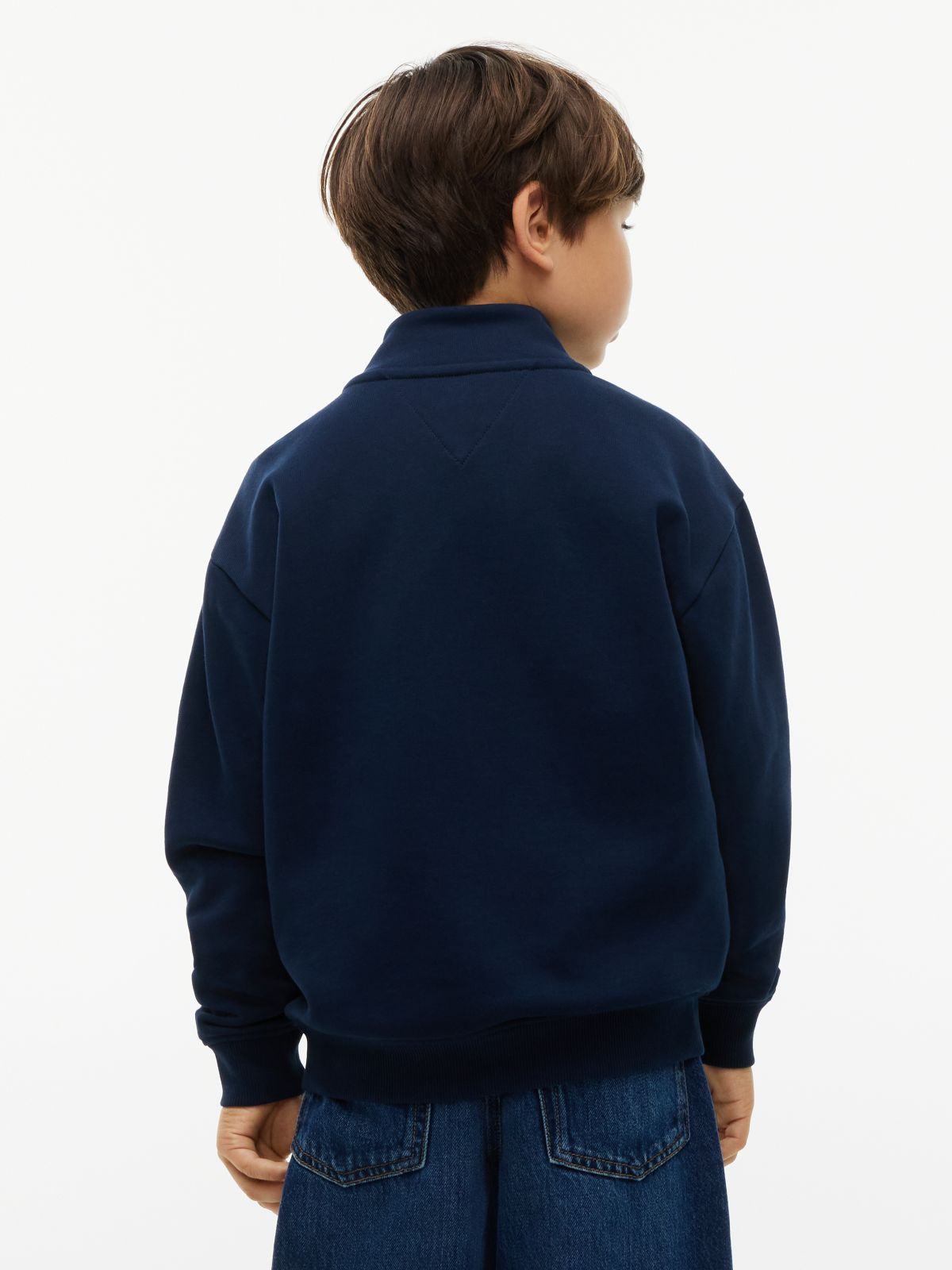 Essential Terry Quarter-Zip Sweatshirt — Blue