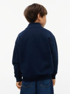 Essential Terry Quarter-Zip Sweatshirt — Blue 4