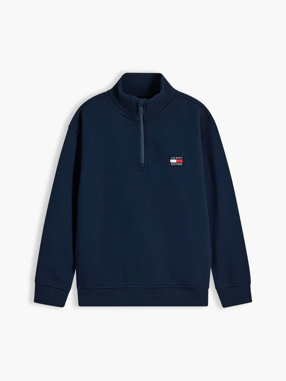 Essential Terry Quarter-Zip Sweatshirt — Blue