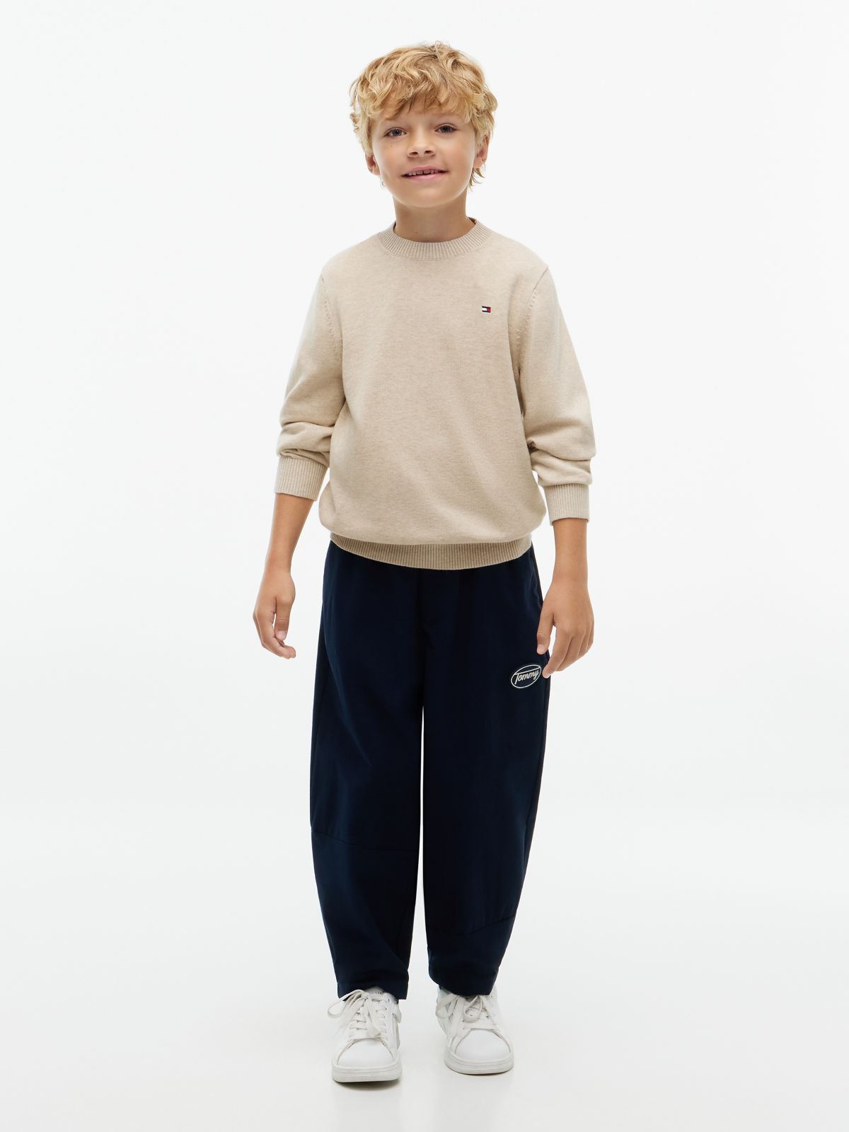Essential Lightweight Crew Neck Jumper — Beige