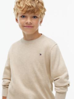 Essential Lightweight Crew Neck Jumper — Beige 3