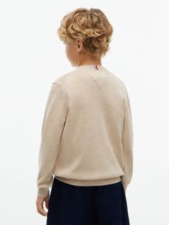 Essential Lightweight Crew Neck Jumper — Beige 4