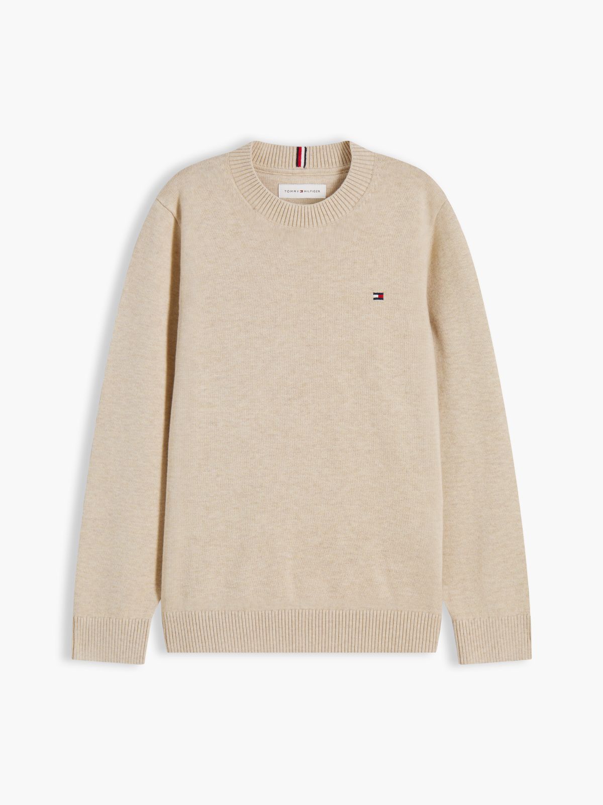 Essential Lightweight Crew Neck Jumper — Beige