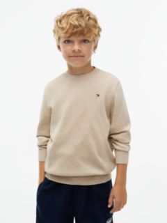 Essential Lightweight Crew Neck Jumper — Beige 1
