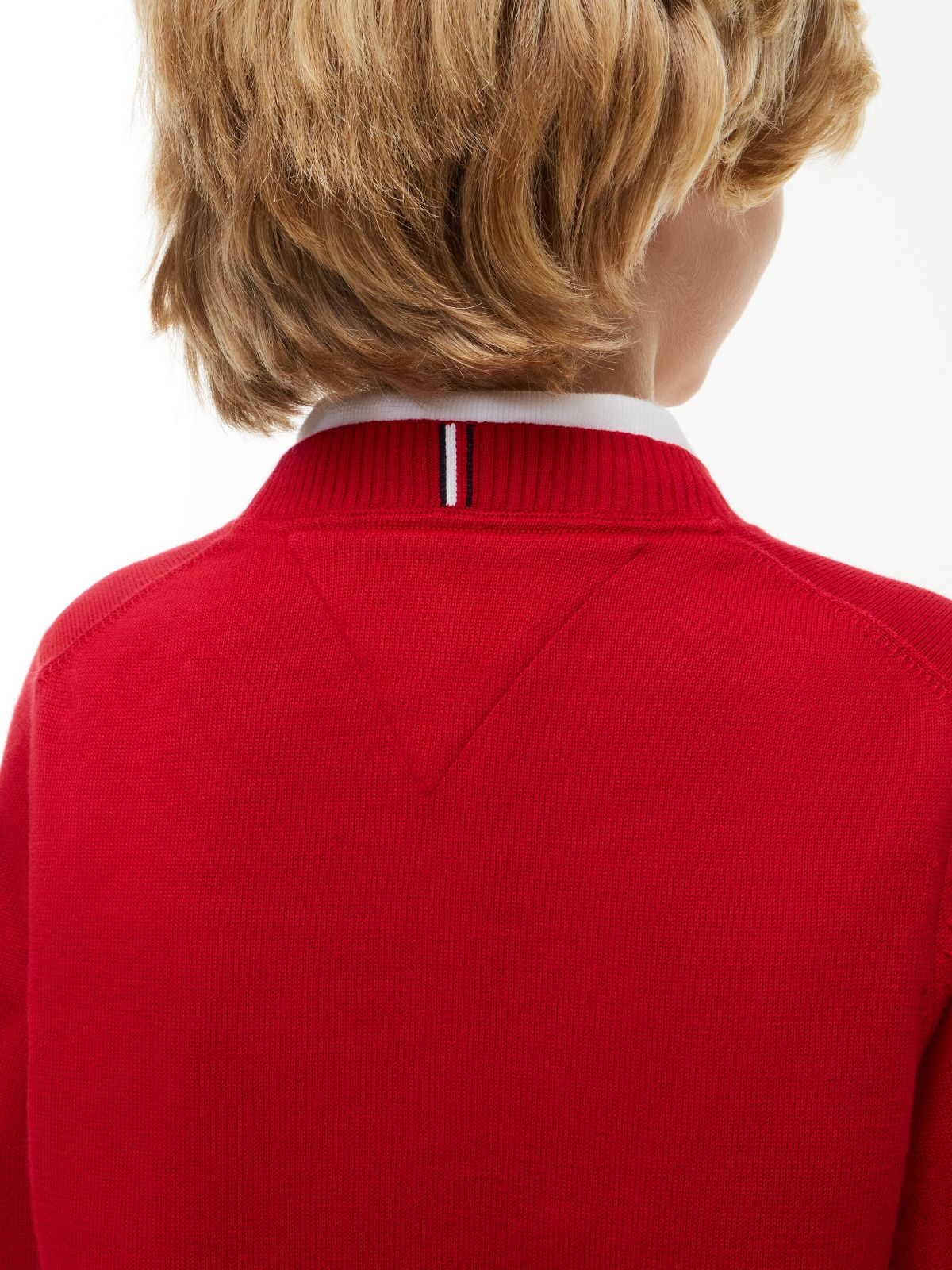 Essential Lightweight Crew Neck Jumper — Red