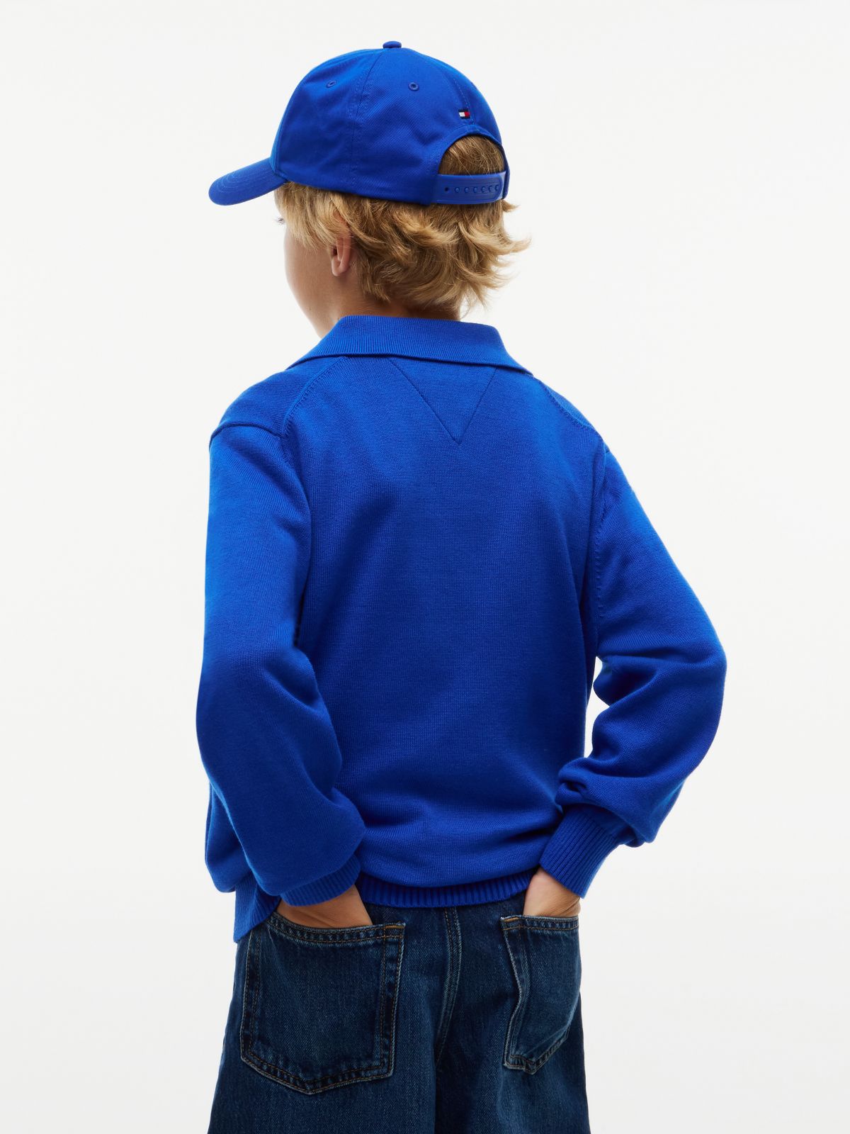 Essential Lightweight Polo Jumper — Blue
