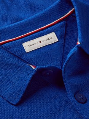 blue essential lightweight polo jumper for boys tommy hilfiger