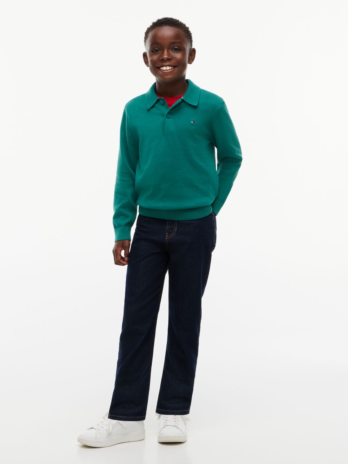 Essential Lightweight Polo Jumper — Green