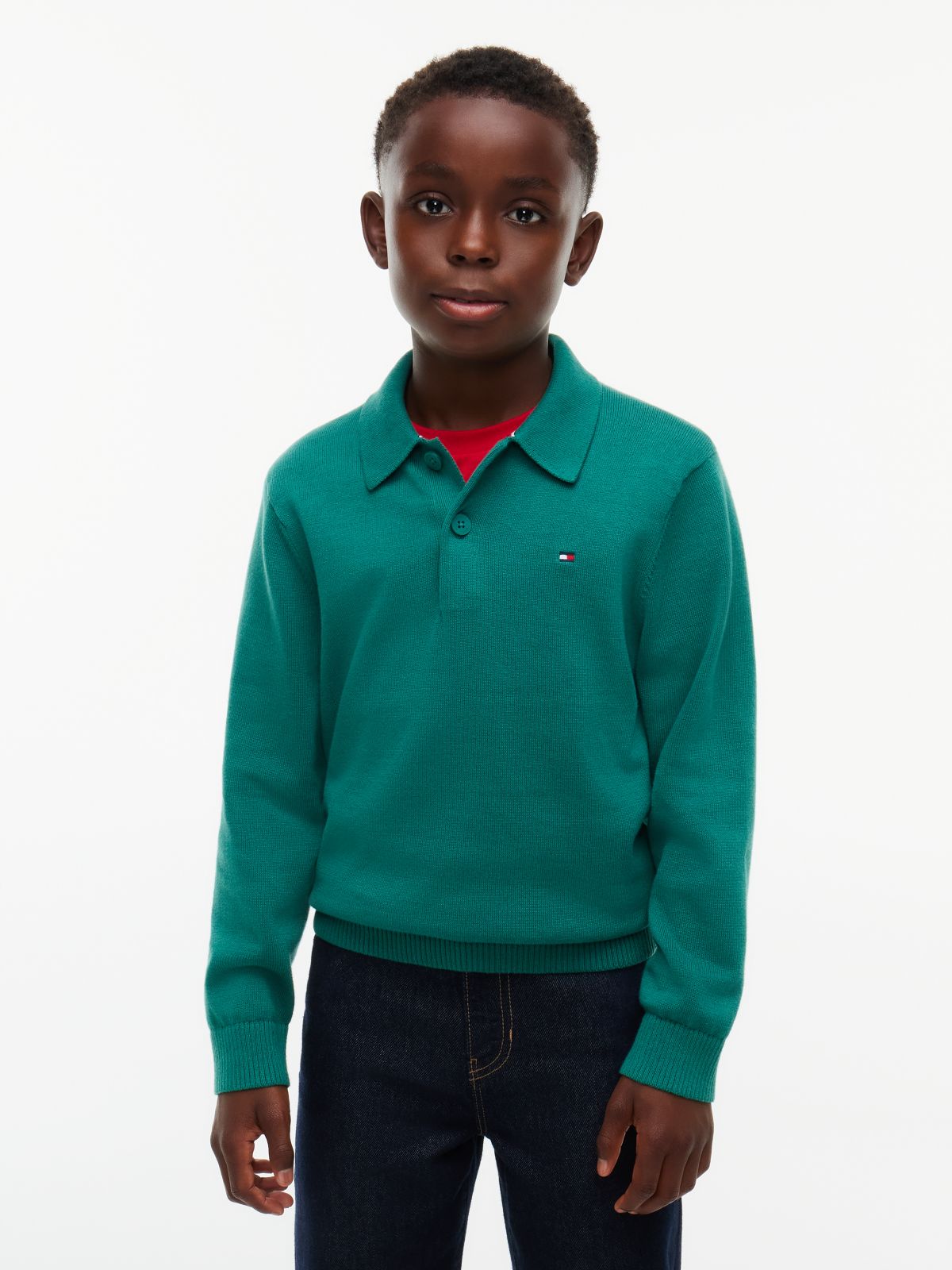 Essential Lightweight Polo Jumper — Green