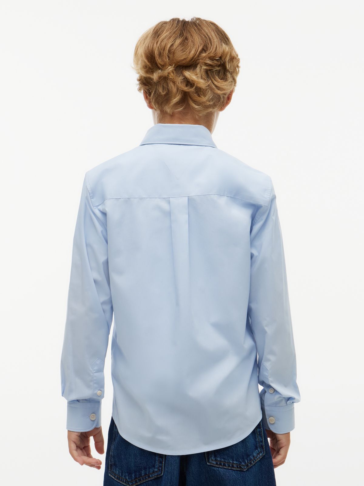 Essential Regular Fit Non-Iron Poplin Shirt — Blue