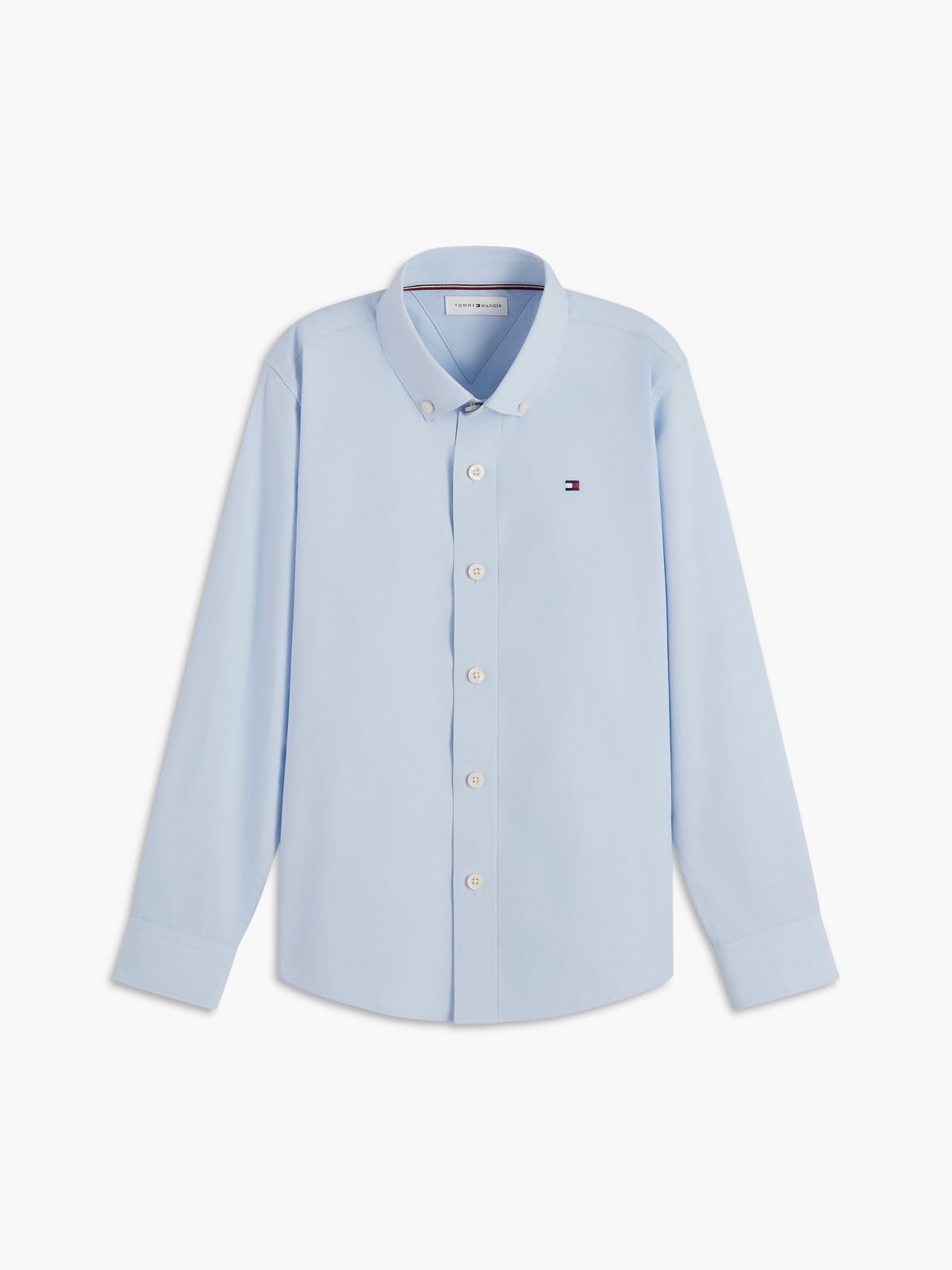 Essential Regular Fit Non-Iron Poplin Shirt — Blue