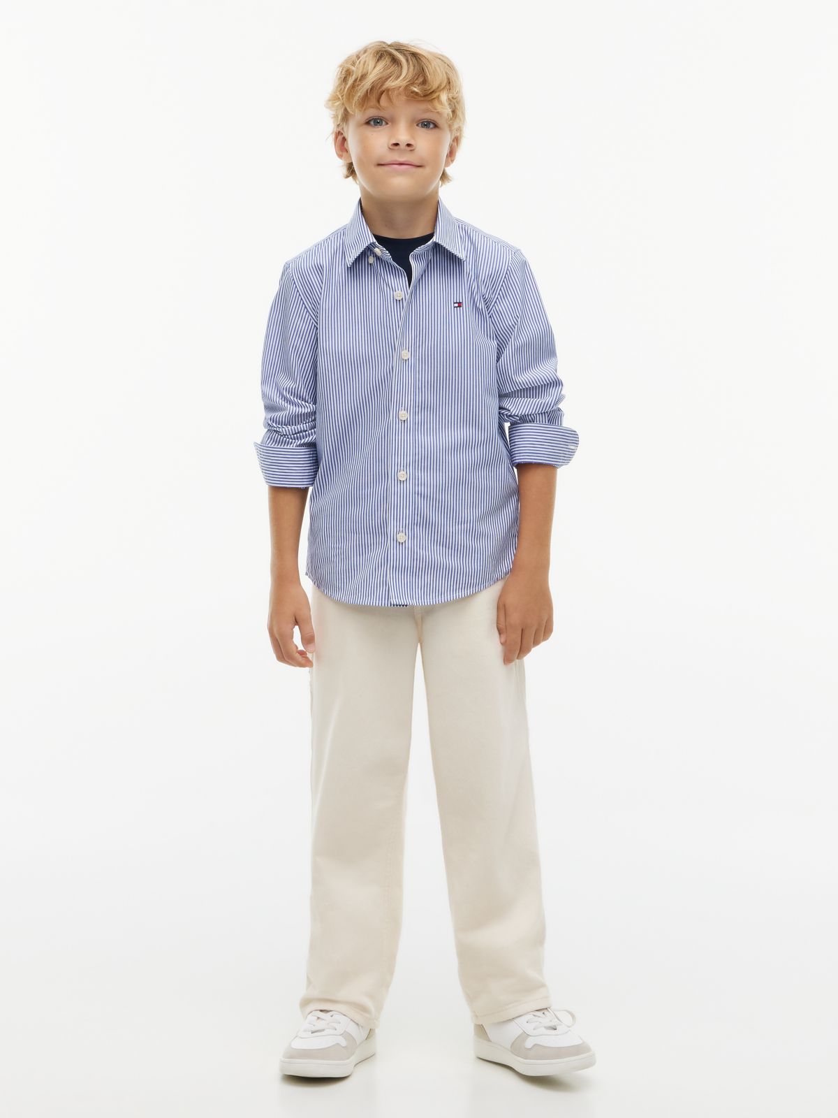Essential Regular Fit Non-Iron Poplin Shirt — Blue