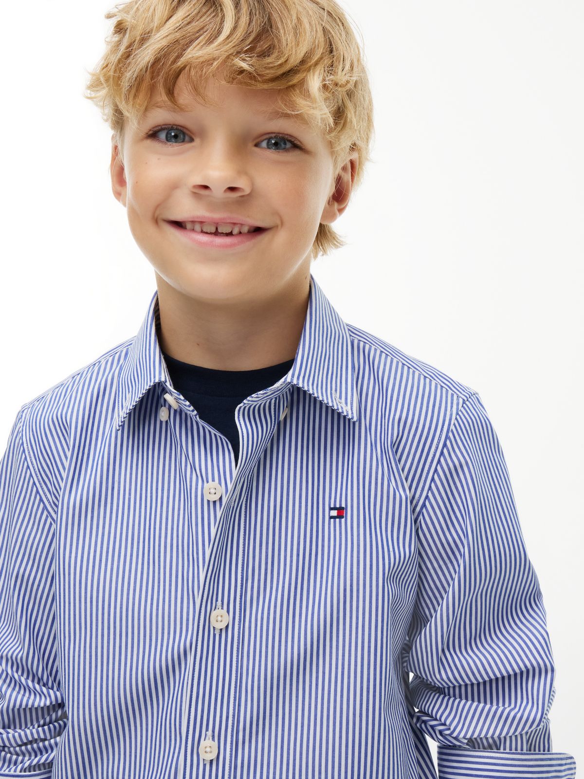 Essential Regular Fit Non-Iron Poplin Shirt — Blue