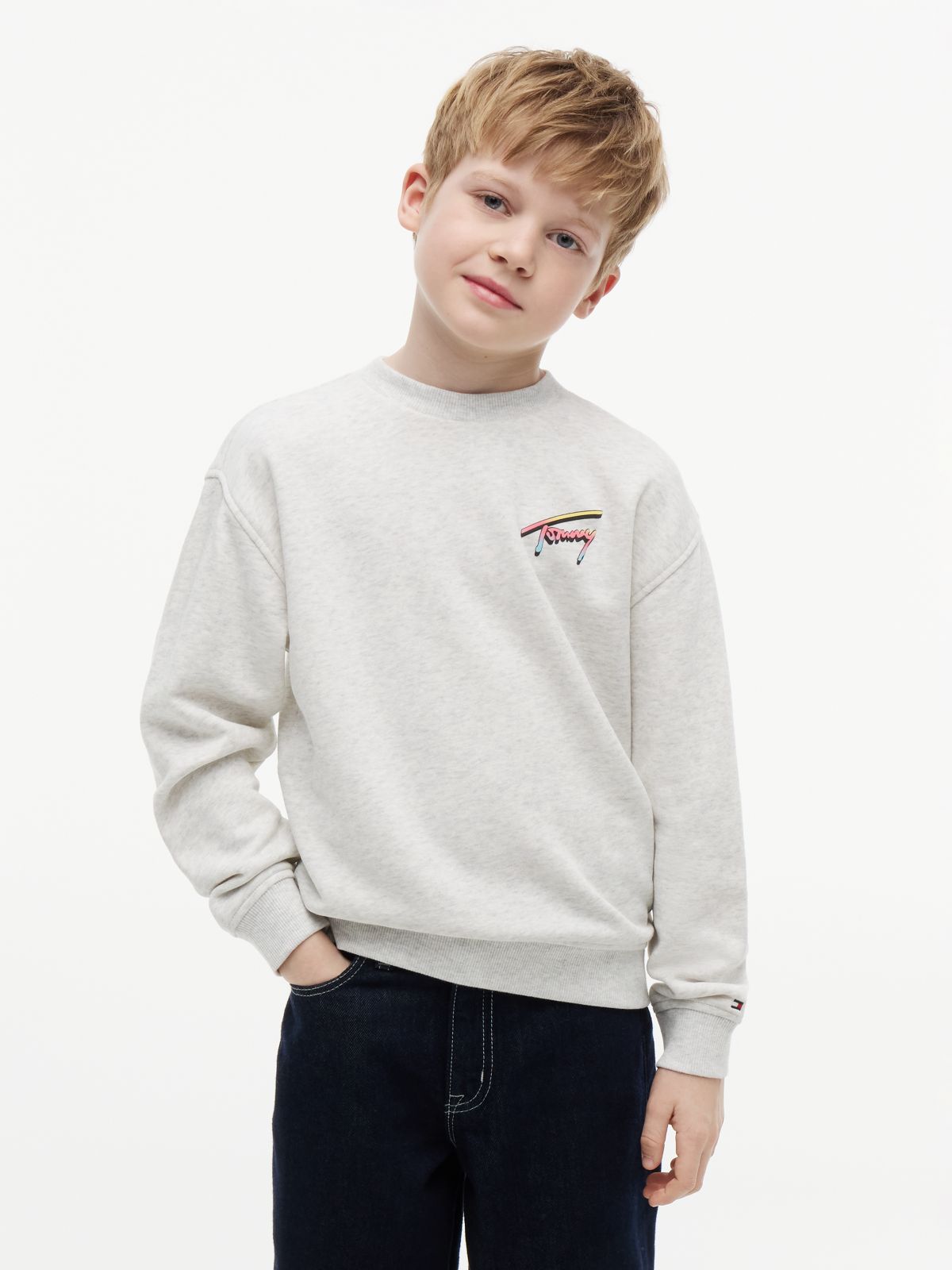 Back Logo Graphic Sweatshirt — Grey