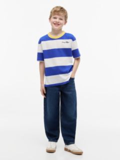 Logo Embroidery Stripe Jersey T-Shirt — Multi 2