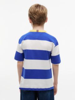 Logo Embroidery Stripe Jersey T-Shirt — Multi 4