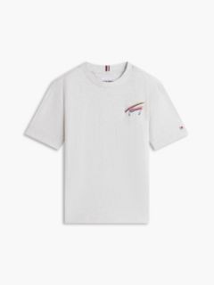 Back Logo Graphic Textured T-Shirt — Grey 6